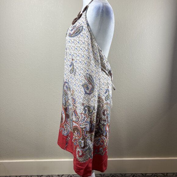 A. Byer Dress Juniors Size 11 Halter Neck Paisley Lightweight - Picture 7 of 14